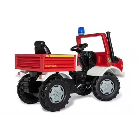 Camión de bomberos a pedales RollyUnimog de juguete para niños de 3 a 8 años