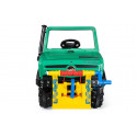 Tractor a pedales RollyUnimog Forestal verde con cabrestante para niños de 3 a 8 años