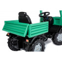 Tractor a pedales RollyUnimog Forestal verde con cabrestante para niños de 3 a 8 años