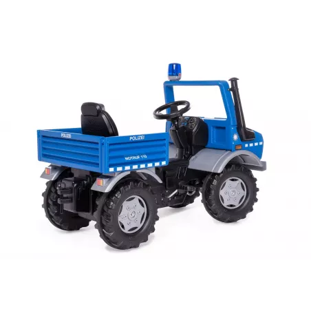 Camión de pedales rollyUnimog THW azul para niños de 3 a 8 años