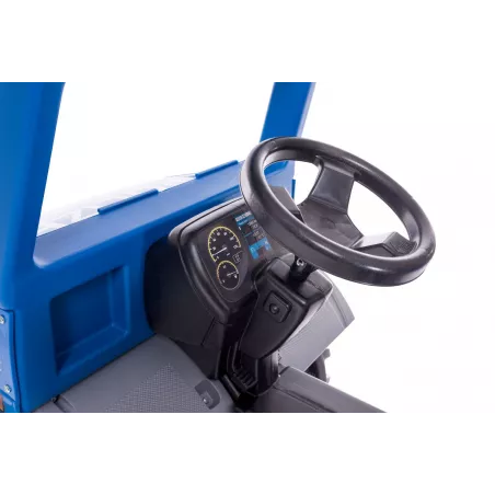 Camión de pedales rollyUnimog THW azul para niños de 3 a 8 años