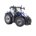 Miniatura a escala 1:32 del tractor New Holland T7.300 LWB Blue Power en color azul metálico para coleccionistas.