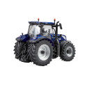 Miniatura a escala 1:32 del tractor New Holland T7.300 LWB Blue Power en color azul metálico para coleccionistas.