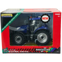 Miniatura a escala 1:32 del tractor New Holland T7.300 LWB Blue Power en color azul metálico para coleccionistas.