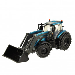Tractor Valtra T234 turquesa equipado con cargador frontal