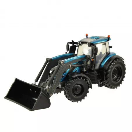 Tractor Valtra T234 turquesa equipado con cargador frontal