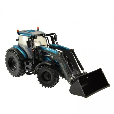 Tractor Valtra T234 turquesa equipado con cargador frontal