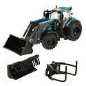 Tractor Valtra T234 turquesa equipado con cargador frontal