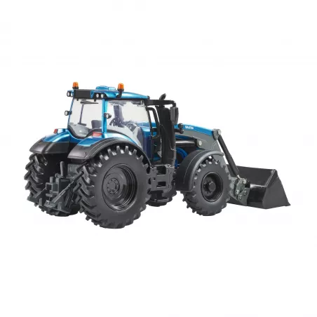 Tractor Valtra T234 turquesa equipado con cargador frontal