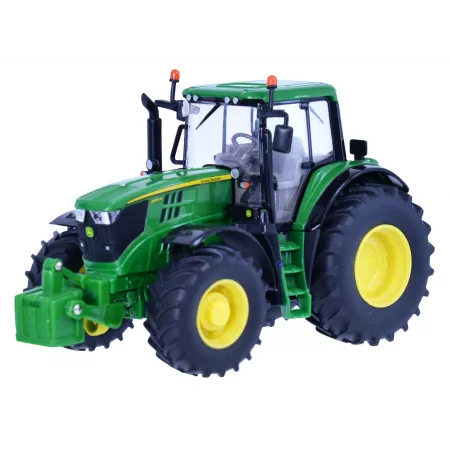 Réplica a escala 1:32 del tractor John Deere 6195M de Britains para coleccionistas.