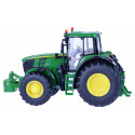 Réplica a escala 1:32 del tractor John Deere 6195M de Britains para coleccionistas.