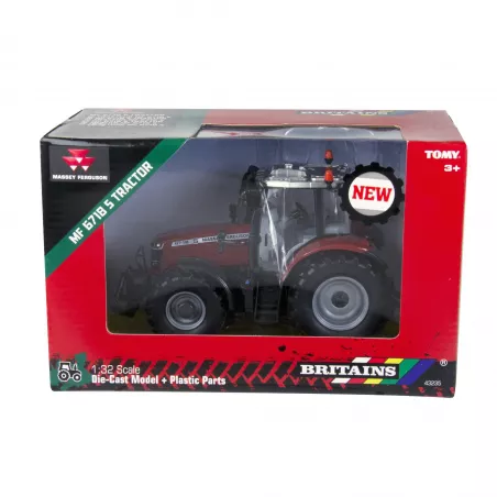 Réplica a escala del tractor Massey Ferguson 6718S de Britains para coleccionistas.