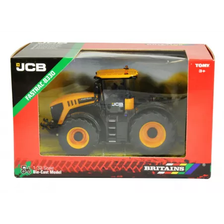 Réplica a escala 1:32 del tractor JCB Fastrac 8330 de Britains para coleccionistas.