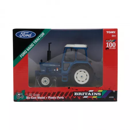 Réplica a escala 1:32 del tractor clásico Ford 6600 de Britains para coleccionistas de maquinaria agrícola.