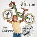 Bicicleta sin pedales BERG Biky Retro Verde de diseño vintage y estructura ligera para niños.