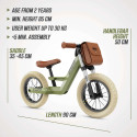 Bicicleta sin pedales BERG Biky Retro Verde de diseño vintage y estructura ligera para niños.