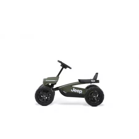 Kart de pedales Jeep Buzzy Sahara de Berg para niños con diseño todoterreno de cuatro ruedas.