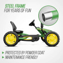 Kart de pedales BERG Buddy John Deere verde y amarillo para niños