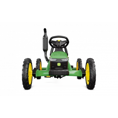 Kart de pedales BERG Buddy John Deere verde y amarillo para niños