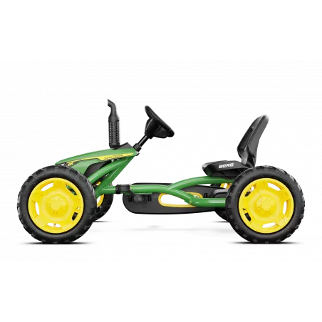 Kart de pedales BERG Buddy John Deere verde y amarillo para niños