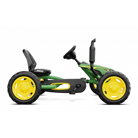 Kart de pedales BERG Buddy John Deere verde y amarillo para niños