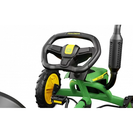 Kart de pedales BERG Buddy John Deere verde y amarillo para niños