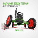 Kart de pedales BERG Buddy Fendt infantil con diseño de tractor verde y ruedas de tacos