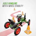Kart de pedales BERG Buddy Fendt infantil con diseño de tractor verde y ruedas de tacos