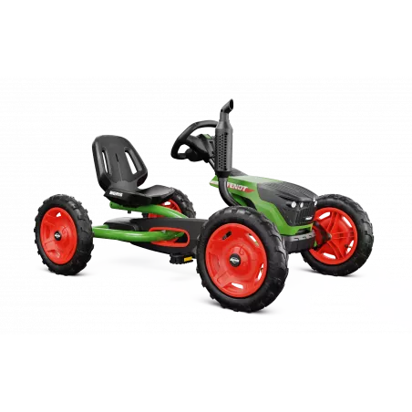 Kart de pedales BERG Buddy Fendt infantil con diseño de tractor verde y ruedas de tacos