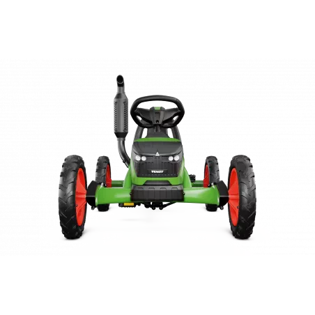 Kart de pedales BERG Buddy Fendt infantil con diseño de tractor verde y ruedas de tacos