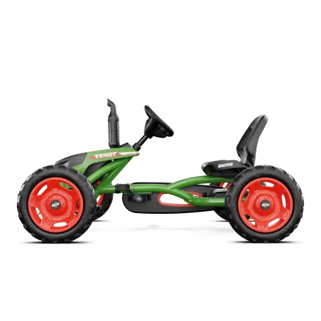 Kart de pedales BERG Buddy Fendt infantil con diseño de tractor verde y ruedas de tacos
