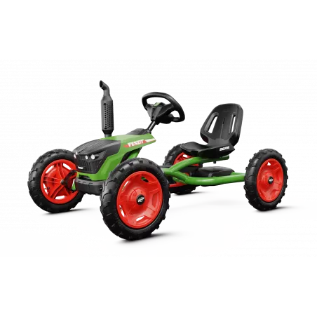 Kart de pedales BERG Buddy Fendt infantil con diseño de tractor verde y ruedas de tacos