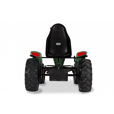 Kart de pedales BERG XL Fendt BFR-3 con diseño de tractor, tres marchas y neumáticos todoterreno.