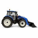 Réplica de tractor New Holland T5.120 Dual Command a escala 1:32 con cargador frontal 655 LU
