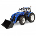 Réplica de tractor New Holland T5.120 Dual Command a escala 1:32 con cargador frontal 655 LU