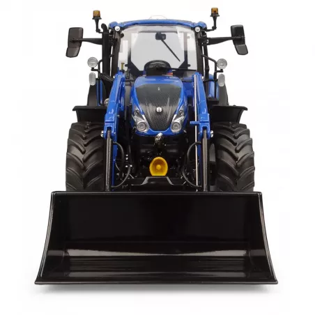Réplica de tractor New Holland T5.120 Dual Command a escala 1:32 con cargador frontal 655 LU