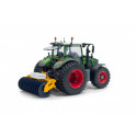 Tractor Fendt 620 Vario a escala 1:32 con doble rueda y apero Holaras Stego 285-PRO para coleccionistas.