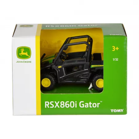 Réplica a escala 1:32 del vehículo agrícola John Deere Gator de Britains para coleccionistas y dioramas.