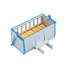 Caja de transporte Britains a escala 1:32 para tractores de juguete y dioramas agrícolas.