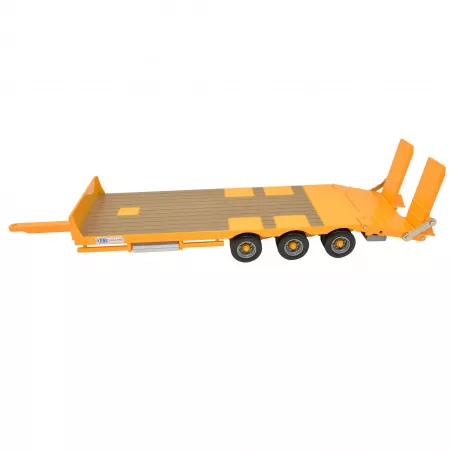 Camión de plataforma baja Kane de BRITAINS a escala 1:32 para transporte de maquinaria agrícola de juguete.