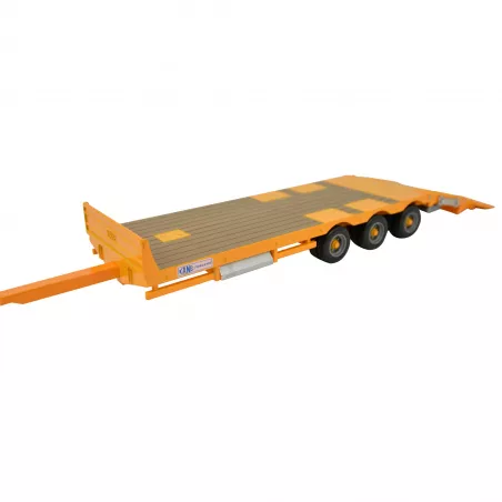 Camión de plataforma baja Kane de BRITAINS a escala 1:32 para transporte de maquinaria agrícola de juguete.