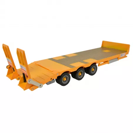 Camión de plataforma baja Kane de BRITAINS a escala 1:32 para transporte de maquinaria agrícola de juguete.