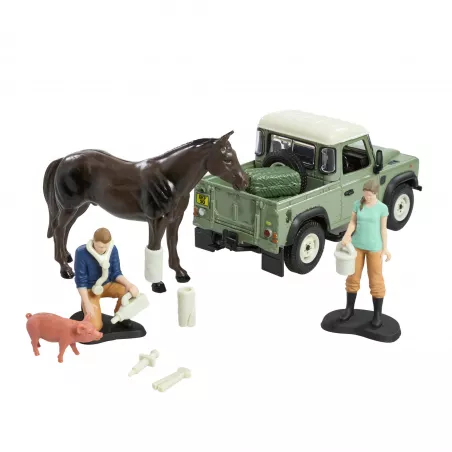 Kit veterinario Britains escala 1:32 para Land Rover Defender de juguete y coleccionismo.
