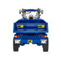 Tractor de juguete New Holland T6 con remolque NC a escala 1:32 para coleccionismo y juego agrícola.