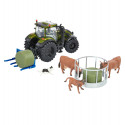 Tractor Valtra verde oliva metalizado a escala 1:32 de Britains para coleccionistas.