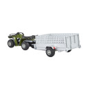 Quad 4x4 de juguete con remolque Britains a escala 1:32 para dioramas agrícolas