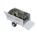 Quad 4x4 de juguete con remolque Britains a escala 1:32 para dioramas agrícolas