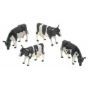 Figuras de vacas frisonas a escala 1:32 de Britains para maquetas y dioramas de granjas.