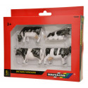 Vacas frisonas de juguete a escala 1:32 de Britains para maquetas de granjas y dioramas coleccionables.