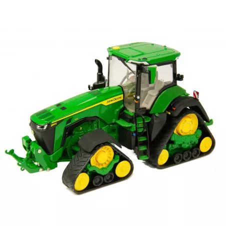 Réplica a escala 1:32 del tractor John Deere 8RX 410 de Britains con sistema de cuatro orugas para coleccionistas.
